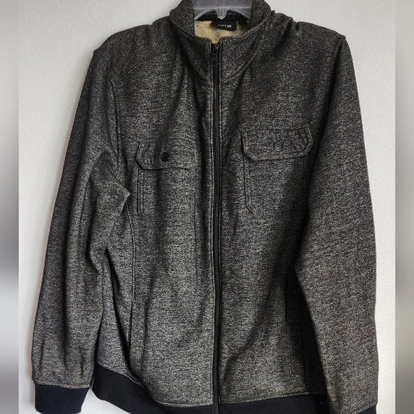 Apt. 9 Charcoal Gray Zip Closure Sweater/Jacket Size L - Picture 1 of 10